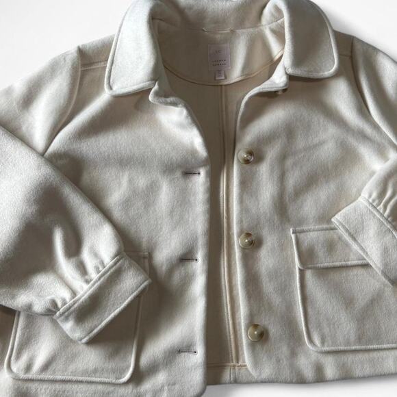 Lauren Conrad Wool-Blend Coat in Ivory – Women’s Plus 1X - Picture 4 of 7